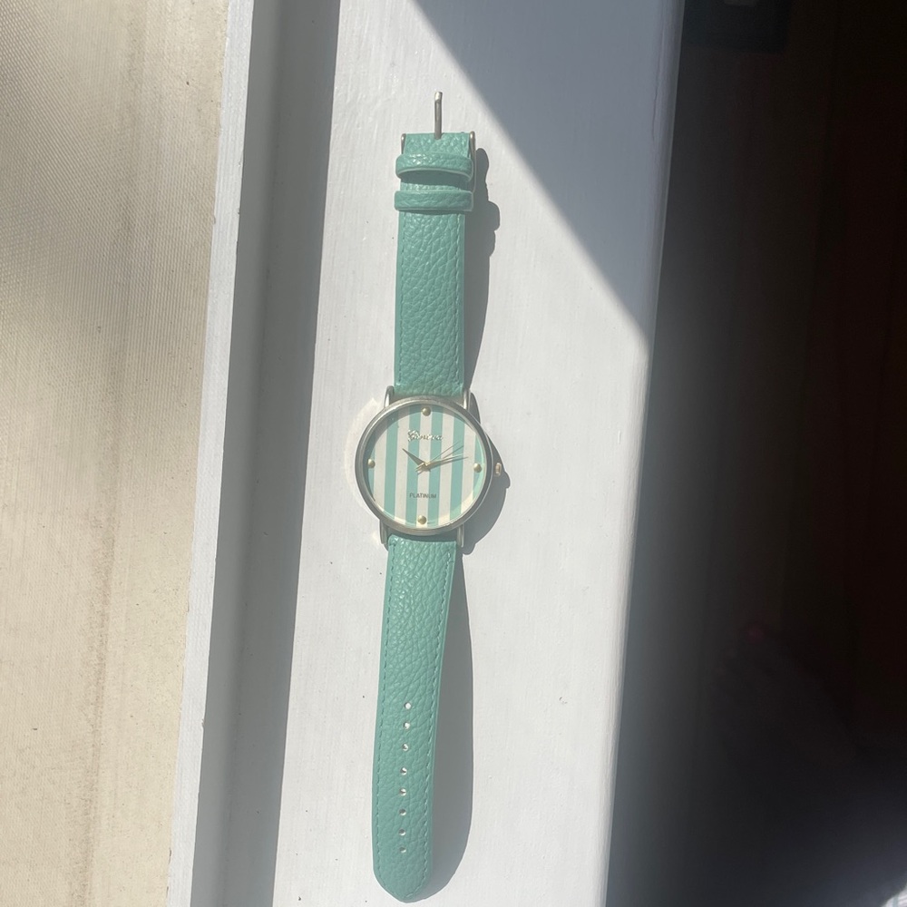 Geneva Platinum Seafoam Green Watch